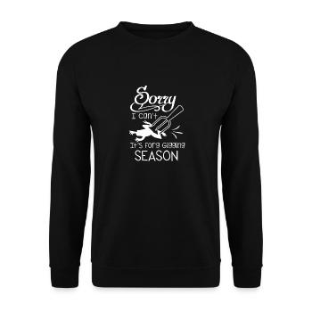 Sorry I Can't Frog Gigging Season Frog Hunter - Unisex Sweatshirt - black - Front - Alina (178cm) & Michal (187cm)