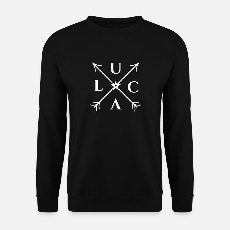 Luca X- Form Motiv Luca Geschenk - Unisex Pullover - Schwarz