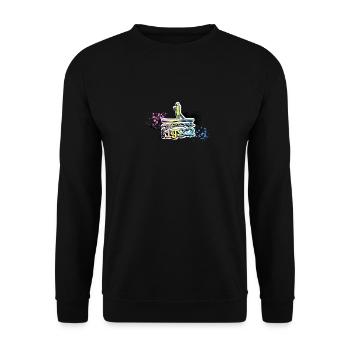 Awesome since 1982, SUP, Paddleboard, Graffiti, - Unisex Pullover - Schwarz - Vorne - Alina (178cm) & Michal (187cm)