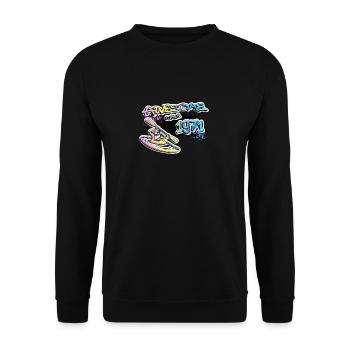 Génial depuis 1971. Kayak, kayakiste. Graffiti - Sweat-shirt Unisexe - noir - Devant - Alina (178cm) & Michal (187cm)
