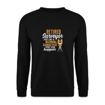 Landvermessung Kartograph Landvermesser - Unisex Pullover - Schwarz - Vorne - Alina (178cm) & Michal (187cm)