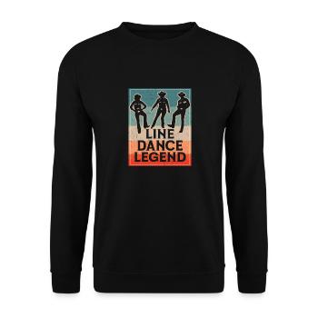 Line Dancing Cowboy Texas Line Dance Cadeau - Sweat-shirt Unisexe - noir - Devant - Alina (178cm) & Michal (187cm)