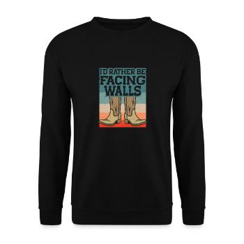 Line Dancing Cowboy Texas Line Dance Cadeau - Sweat-shirt Unisexe - noir - Devant - Alina (178cm) & Michal (187cm)