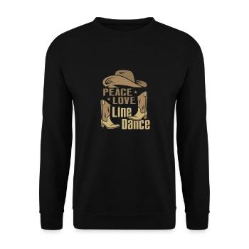 Line Dancing Cowboy Texas Line Dance Cadeau - Sweat-shirt Unisexe - noir - Devant - Alina (178cm) & Michal (187cm)