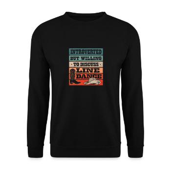 Line Dancing Cowboy Texas Line Dance Cadeau - Sweat-shirt Unisexe - noir - Devant - Alina (178cm) & Michal (187cm)