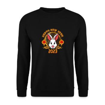 Happy New Year 2023 - Chinese Horoscope Lucky - Unisex Sweatshirt - black - Front - Alina (178cm) & Michal (187cm)