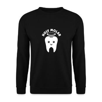 Technicien de laboratoire dentaire Technicien dentaire - Sweat-shirt Unisexe - noir - Devant - Alina (178cm) & Michal (187cm)