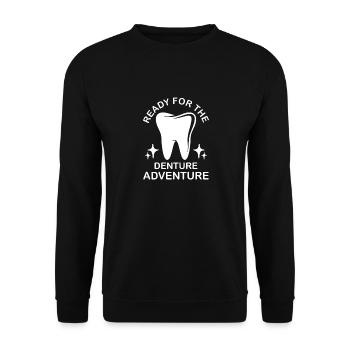 Technicien de laboratoire dentaire Technicien dentaire - Sweat-shirt Unisexe - noir - Devant - Alina (178cm) & Michal (187cm)