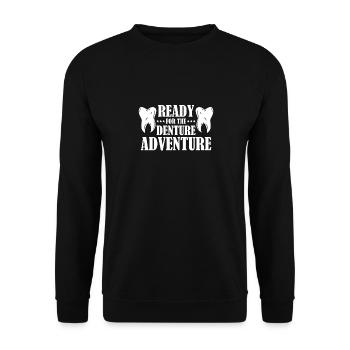 Technicien de laboratoire dentaire Technicien dentaire - Sweat-shirt Unisexe - noir - Devant - Alina (178cm) & Michal (187cm)