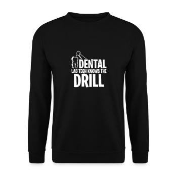 Dental Laboratory Technician Dental Technician - Unisex Sweatshirt - black - Front - Alina (178cm) & Michal (187cm)