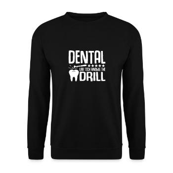 Technicien de laboratoire dentaire Technicien dentaire - Sweat-shirt Unisexe - noir - Devant - Alina (178cm) & Michal (187cm)