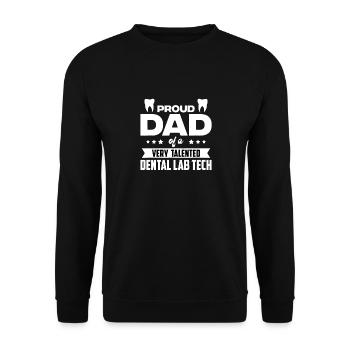Technicien de laboratoire dentaire Technicien dentaire - Sweat-shirt Unisexe - noir - Devant - Alina (178cm) & Michal (187cm)