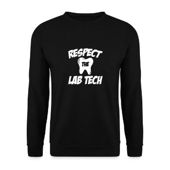 Technicien de laboratoire dentaire Technicien dentaire - Sweat-shirt Unisexe - noir - Devant - Alina (178cm) & Michal (187cm)