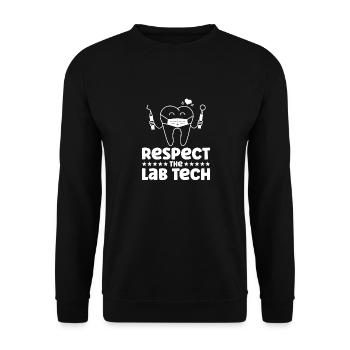 Dental Laboratory Technician Dental Technician - Unisex Sweatshirt - black - Front - Alina (178cm) & Michal (187cm)