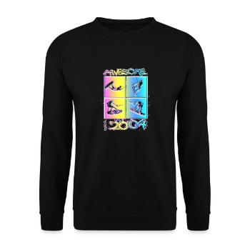 Génial depuis 2004. Wakeboard Lifestyle - Sweat-shirt Unisexe - noir - Devant - Alina (178cm) & Michal (187cm)