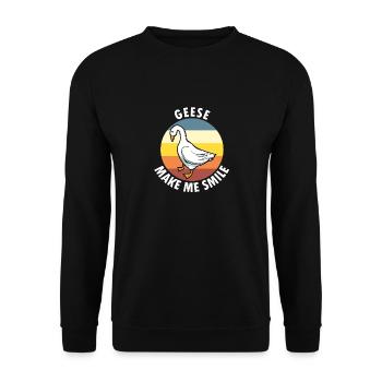 Jolie oie, nature, oiseaux sauvages, oies - Sweat-shirt Unisexe - noir - Devant - Alina (178cm) & Michal (187cm)