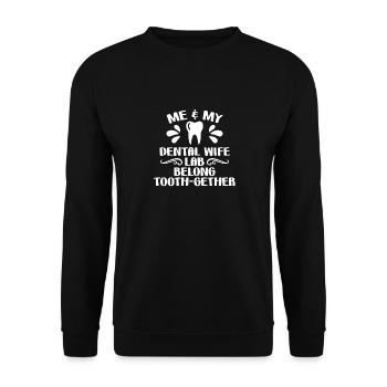 Dental Laboratory Technician Dental Technician - Unisex Sweatshirt - black - Front - Alina (178cm) & Michal (187cm)
