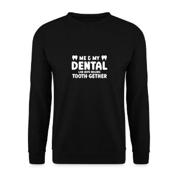 Technicien de laboratoire dentaire Technicien dentaire - Sweat-shirt Unisexe - noir - Devant - Alina (178cm) & Michal (187cm)