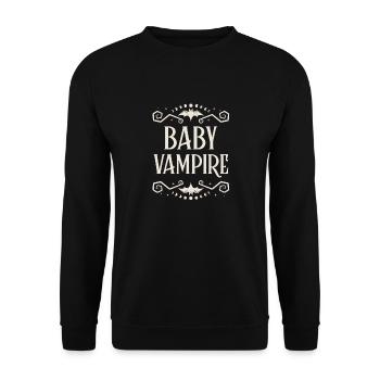 BABY VAMPIR T-shirt Design - Unisex Pullover - Schwarz - Vorne - Alina (178cm) & Michal (187cm)
