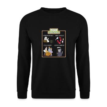 Pack de démarrage Tgif Terror amusant - Sweat-shirt Unisexe - noir - Devant - Alina (178cm) & Michal (187cm)