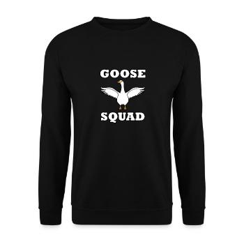 Goose Squad Nature Wildlife Oies Joli oiseau - Sweat-shirt Unisexe - noir - Devant - Alina (178cm) & Michal (187cm)