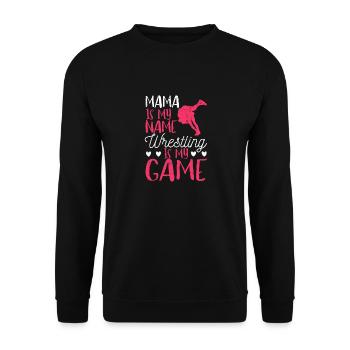 Funny Wrestler Mom Wrestle Mama est mon nom - Sweat-shirt Unisexe - noir - Devant - Alina (178cm) & Michal (187cm)