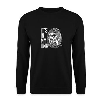 Lutte C’est dans mon ADN Drôle de combat d’arts martiaux - Sweat-shirt Unisexe - noir - Devant - Alina (178cm) & Michal (187cm)