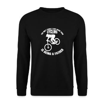 cycling bicycle cycling mountain bike bicycle tour - Unisex Sweatshirt - black - Front - Alina (178cm) & Michal (187cm)