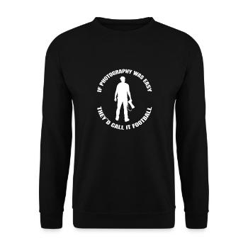 Photographer Camera Photographers Funny Photography - Unisex Sweatshirt - black - Front - Alina (178cm) & Michal (187cm)