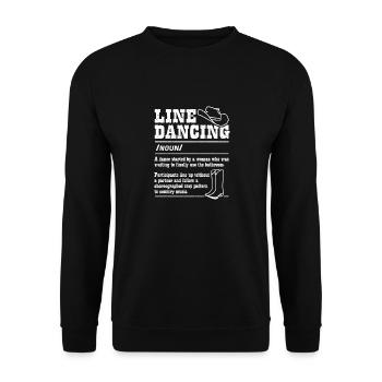 Line Dancing Cowboy Texas Line Dance Cadeau - Sweat-shirt Unisexe - noir - Devant - Alina (178cm) & Michal (187cm)
