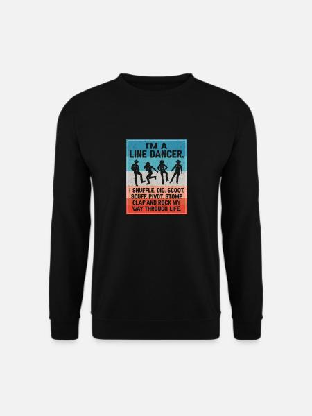 Line Dancing Cowboy Texas Line Dance Geschenk - Unisex Pullover - Schwarz