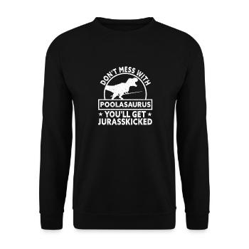 Snooker Pool Billiards - Unisex Sweatshirt - black - Front - Alina (178cm) & Michal (187cm)