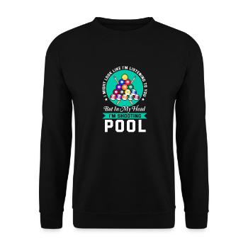 Snooker Pool Billard - Unisex Pullover - Schwarz - Vorne - Alina (178cm) & Michal (187cm)