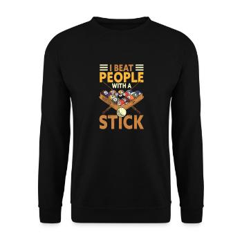 Snooker Pool Billard - Unisex Pullover - Schwarz - Vorne - Alina (178cm) & Michal (187cm)