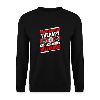 Billard billard billard - Sweat-shirt Unisexe - noir - Devant - Alina (178cm) & Michal (187cm)