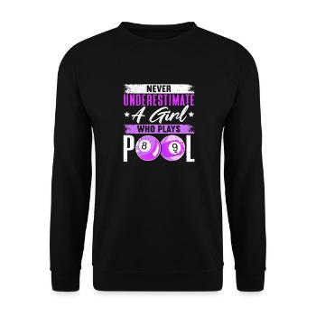 Snooker Pool Billard - Unisex Pullover - Schwarz - Vorne - Alina (178cm) & Michal (187cm)