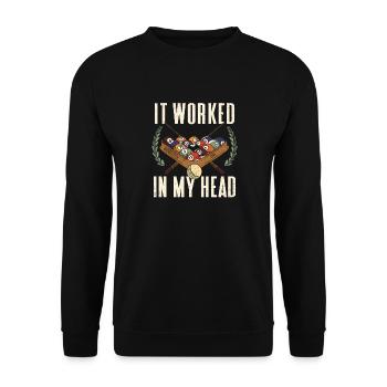 Snooker Pool Billard - Unisex Pullover - Schwarz - Vorne - Alina (178cm) & Michal (187cm)