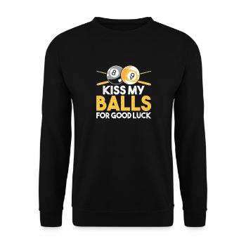 Snooker Pool Billiards - Unisex Sweatshirt - black - Front - Alina (178cm) & Michal (187cm)
