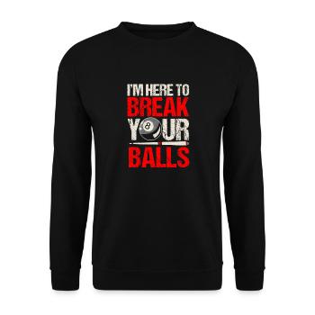 Snooker Pool Billard - Unisex Pullover - Schwarz - Vorne - Alina (178cm) & Michal (187cm)