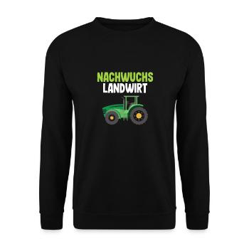 Nachwuchs Landwirt Bauer Dorfkind Traktor Junge - Unisex Pullover - Schwarz - Vorne - Alina (178cm) & Michal (187cm)