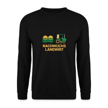 Nachwuchs Landwirt Bauer Dorfkind Traktor Junge - Unisex Pullover - Schwarz - Vorne - Alina (178cm) & Michal (187cm)