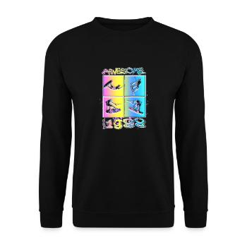 Awesome since 1988. Wakeboard Lifestyle - Unisex Sweatshirt - black - Front - Alina (178cm) & Michal (187cm)