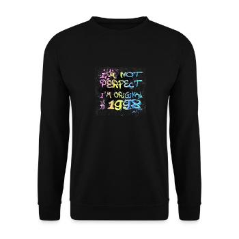 Je ne suis pas parfait, je suis original depuis 1998 Graffiti - Sweat-shirt Unisexe - noir - Devant - Alina (178cm) & Michal (187cm)