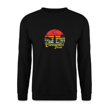 Vintage Clearwater Beach Floride Surf Rétro Fun - Sweat-shirt Unisexe - noir - Devant - Alina (178cm) & Michal (187cm)