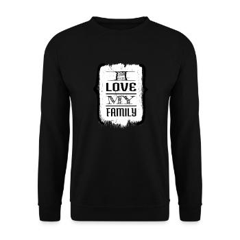 happy humour geek voyage en famille tshirts d’humour adulte - Sweat-shirt Unisexe - noir - Devant - Alina (178cm) & Michal (187cm)