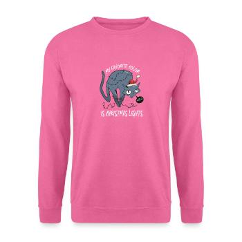 Meine Lieblingsfarbe Ist Weihnachtslichter - Unisex Pullover - Pink - Vorne