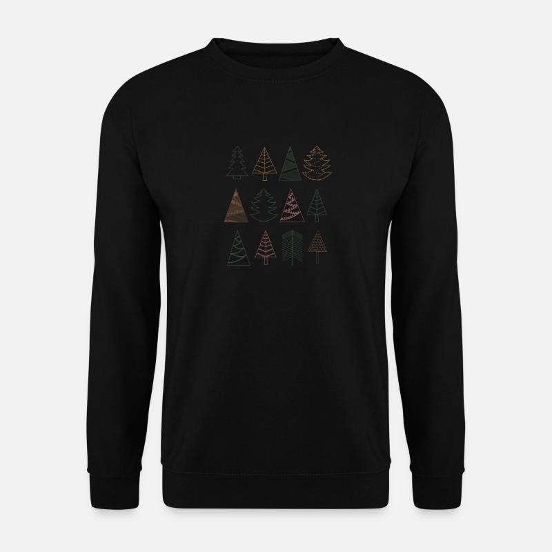 Weihnachtsbäume Neujahrsfeiertag Feiern - Unisex Pullover - Schwarz