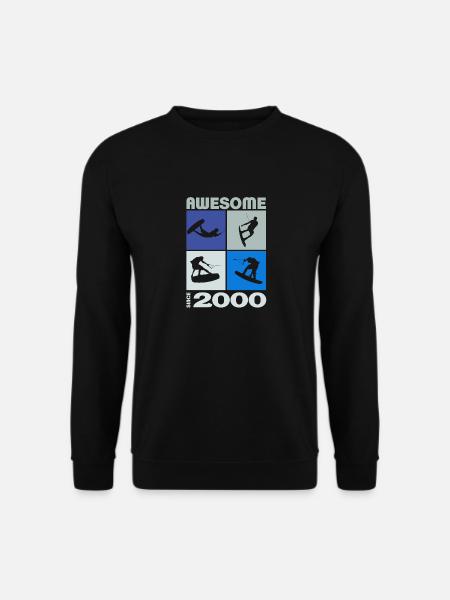 Awesome since 2000. Wakeboard Lifestyle - Unisex Sweatshirt - black