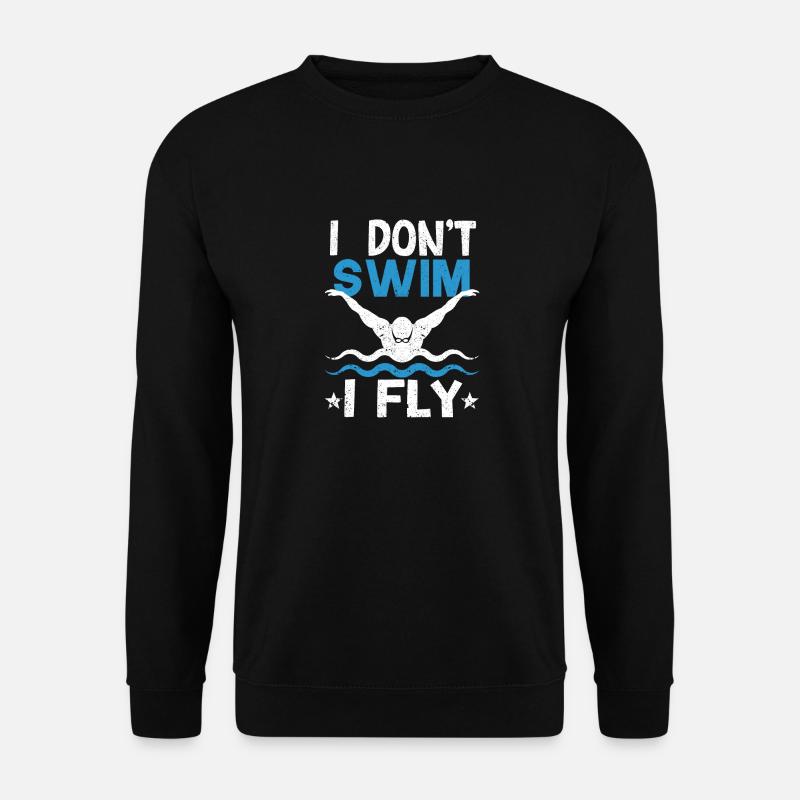 Schwimmer Schwimmen Schmetterling Wassersport Ich - Unisex Pullover - Schwarz