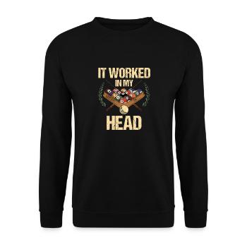 Snooker Pool Billard - Unisex Pullover - Schwarz - Vorne - Alina (178cm) & Michal (187cm)
